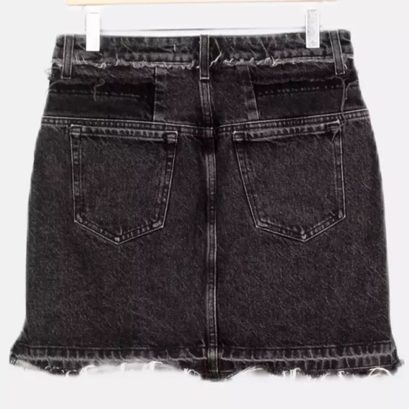 ZARA Distressed Mini Denim Skirt - Picture 3 of 11
